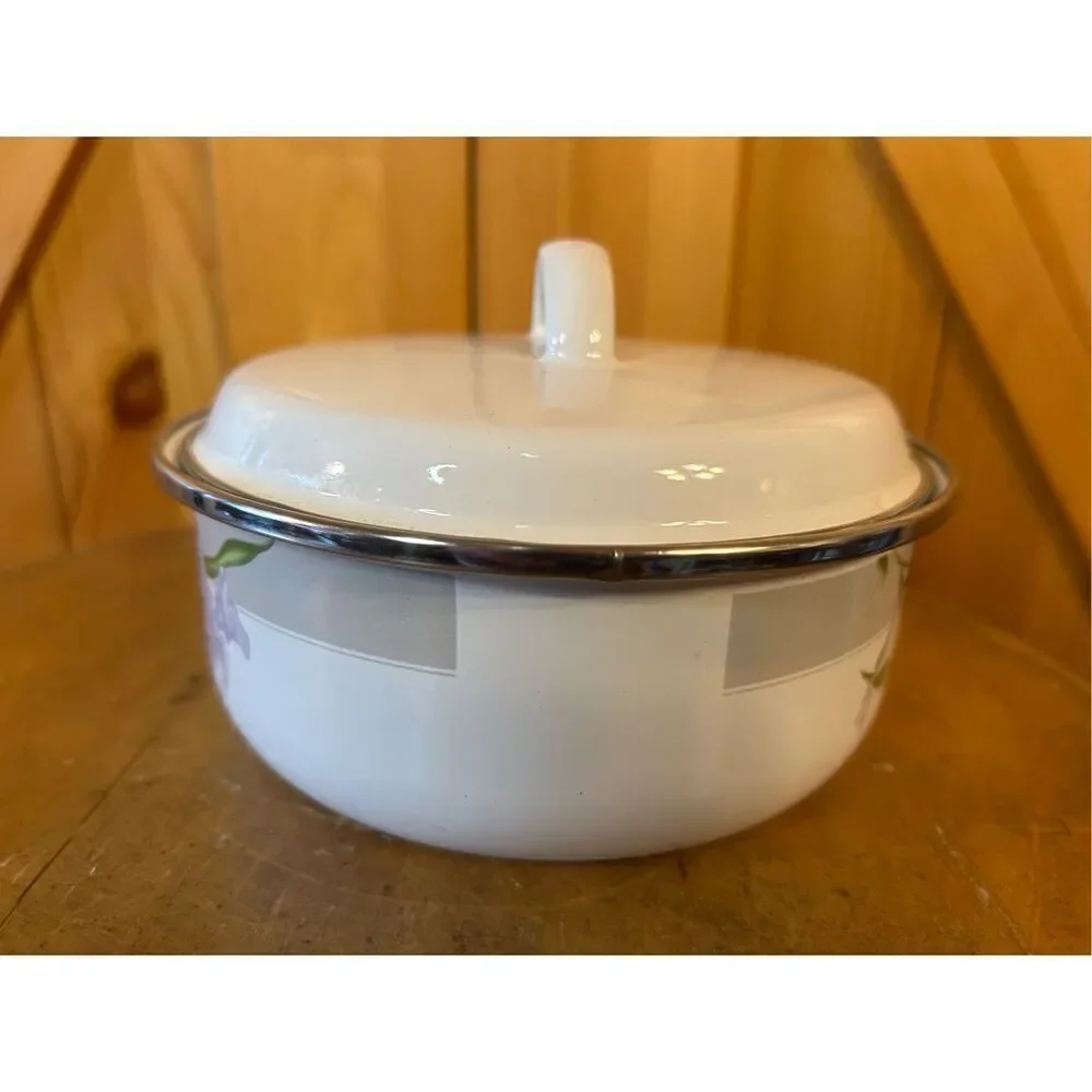 GMI Orchid Floral Porcelain On Steel Bowl With Lid (8463)